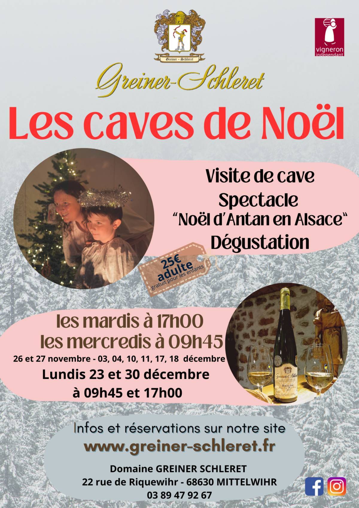FLYER CAVE DE NOEL | Greiner Schleret Noël d’antan chez le vigneron Illzach 4