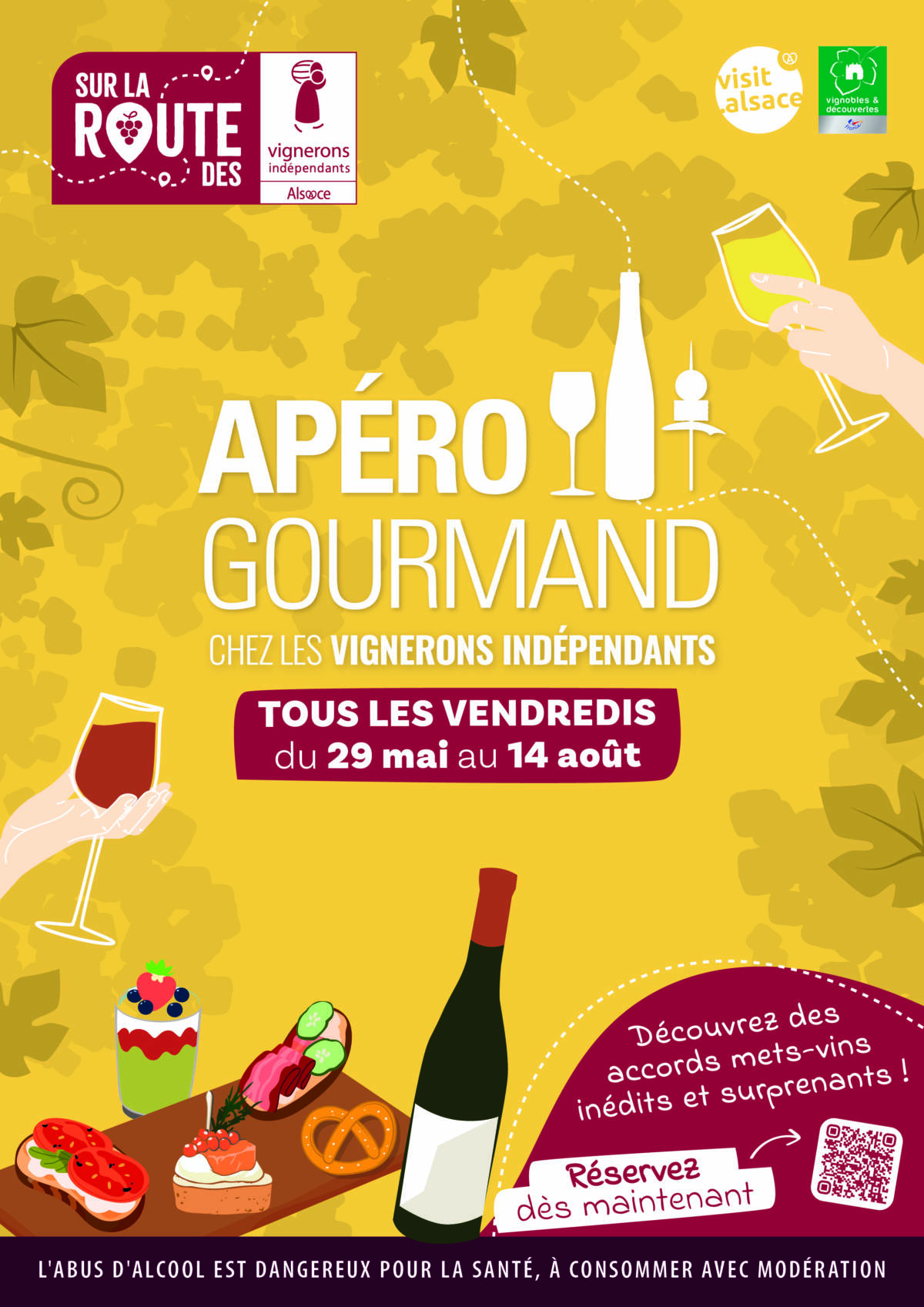 Ap&eacute;ros Gourmands en Alsace : une soir&eacute;e &oelig;notouristique autour du Pinot Noir et des accords mets-vins Cernay